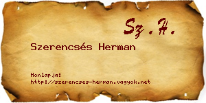 Szerencsés Herman névjegykártya